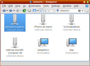 First device in network:/ kioslave delivered by the UPnP backend